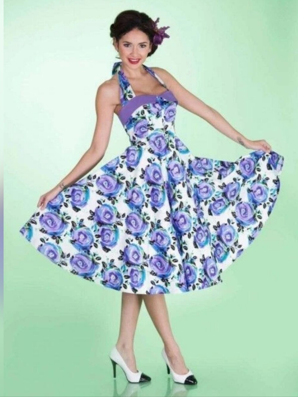 BETTY PAGE BY Tatyana RETRO FIFTIES HALTER Circle Dress